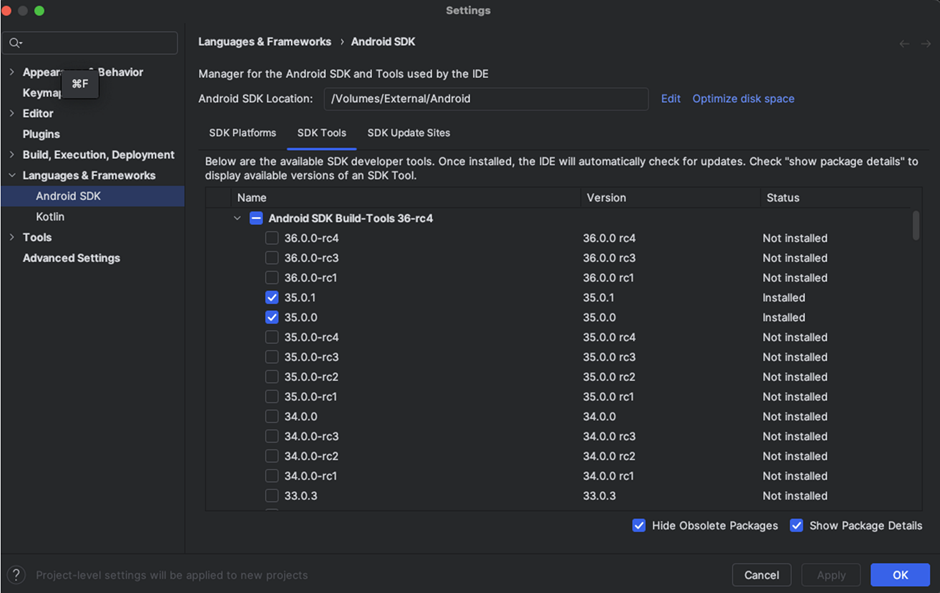 Android SDK Installation